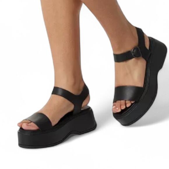 Sorel Shoes - NWOT Sorel DaySpring Ankle-Strap Platform Black Sandals – Sz 9